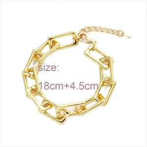 Detailansicht eines goldenen Gliederkettenarmbands mit Karabinerverschluss und Verlängerung