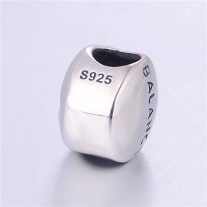 Abalorio balance de plata de ley S925 pulida para creación de joyas y pulseras DIY
