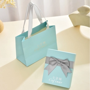 Caja De Regalo De Embalaje De Joyas De Estilo Coreano Con Lazo De Cinta Y Bandeja De Exhibición De Joyas Para Anillos