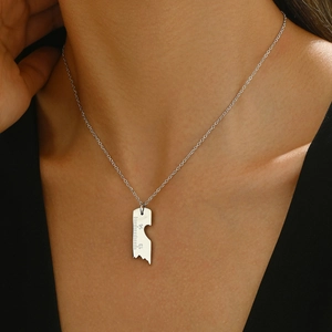 Stainless Steel Broken Ruler Pendant Necklace With Numeric Scale Heart Design Industrial Hip Hop Jewelry For Men Women