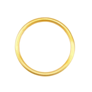 Minimalist matte gold titanium steel ring with elegant frosted finish for women