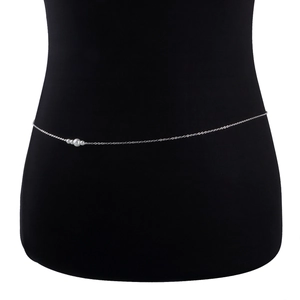 Chaîne de Taille Sexy en Imitation Künstliche Perle pour Femme Simple Alliage Plaqué Or Argent Bijoux pour Bikini Fête à la Plage