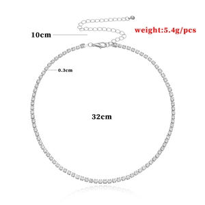 Elegant double-layered silver tennis necklace with sparkling cubic zirconia stones
