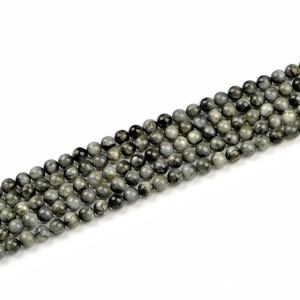 Cuentas Sueltas Redondas de Piedra de Ojo de Águila Gris Natural para Fabricación de Joyas DIY Collares Pulseras Artesanales