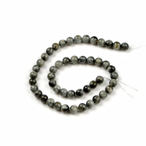 Cuentas redondas de piedra ojo de halcón natural 8mm para creación de joyería