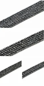 Nahaufnahme facettierter Terahertz-Steine mit Metallic-Effekt für die Schmuckherstellung