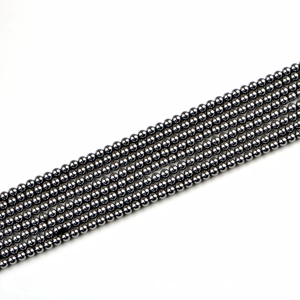 4mm Terahertz Ronde Kralen Gepolijst Natuursteen Losse Kralen Metallic Grijs DIY Sieraden Maken Benodigdheden Accessoires