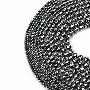 6mm facettierte Terahertz Edelsteinperlen mit Metallglanz für Schmuckherstellung
