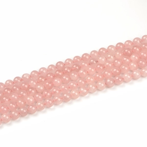 Natural Rose Quartz Round Loose Beads Pink Crystal Stone For Jewelry Making DIY Bracelet Necklace Handmade Polished Beads