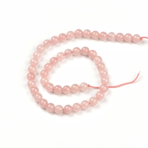 Polished 8mm rose quartz beads string for jewelry making and DIY handmade bracelets