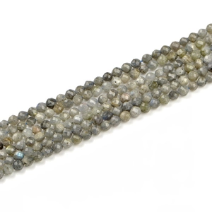 6mm faceted labradorite gray stone beads with blue flash for jewelry making