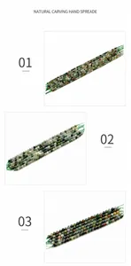 Makroaufnahme von facettierten grünen indischen Achatsteinperlen für Schmuck