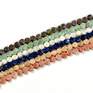 Cuentas de ágata druzy natural multicolor de 8mm para creación de joyería DIY