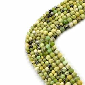 Faceted natural green chalcedony stone beads 6mm 8mm for DIY jewelry making