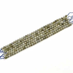 Faceted gray-green labradorite natural stone loose beads for DIY jewelry making