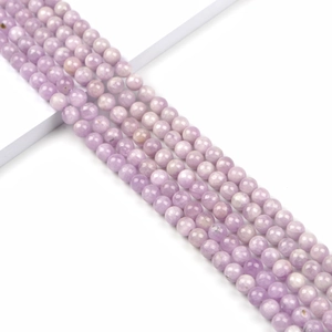 8mm natural lavender kunzite round stone beads for DIY jewelry making and crafts