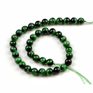 Grüne Tigerauge Steinperlen 10mm runde Natursteine für Schmuckherstellung und Armbänder