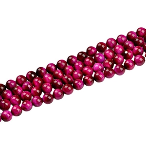 Polierte 10mm magenta Tigerauge-Edelsteinperlen mit Seidenglanz für DIY-Schmuckherstellung