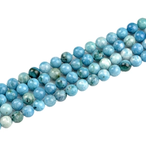 Sky blue hemimorphite natural stone round beads for DIY jewelry making and crafts