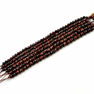 Natural Red Tiger Eye Stone Faceted Round Beads For Jewelry Making DIY Bracelets Handmade Natural Stone Accessories