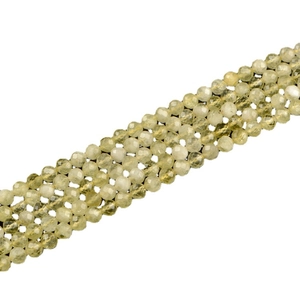 Natürliche hellgelb-grüne facettierte Edelsteinperlen für DIY-Schmuckherstellung 8mm