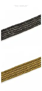 Detailansicht von 4x6mm Geoden-Achat-Perlen mit matter Textur für DIY-Schmuckherstellung