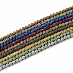 Strands of 8mm matte druzy natural stone round beads for DIY jewelry making