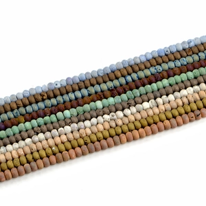 Meerkleurige 4x6mm geode agaat abacus kralen voor handgemaakte DIY sieraden in matte tinten