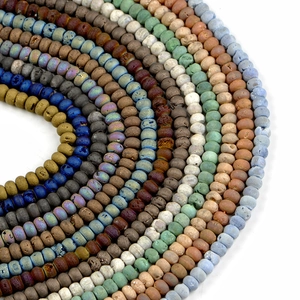 Agaat kralen in abacusvorm 4x6mm in Morandi-kleuren voor het maken van handgemaakte sieraden