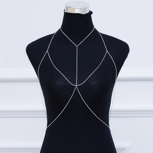Chaîne de Corps en Alliage Minimaliste Sexy Harnais Collier Or Argent Plaqué Chaîne de Taille Pour Femmes Bijoux de Fête de Plage