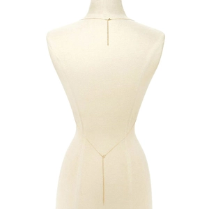 Elegante cadena dorada para la espalda estilo sujetador para vestidos de fiesta