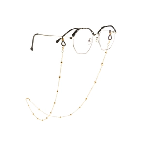 Cadena de Gafas con Cuentas de Aleación para Mujer Cordón para Gafas con Cuentas Redondas Metálicas Soporte para Gafas y Mascarillas