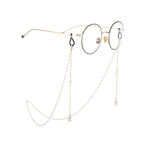 Chaîne de Lunettes Élégante en Alliage avec Künstliche Perles d'Imitation pour Femmes Chaîne Métallique Dorée Cordon de Lunettes Bijoux Mode