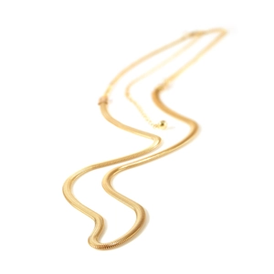 Minimalistische goldene Schlangenkette Körperkette mit verstellbarem Verschluss