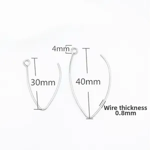 Crochets d'oreilles en V en acier inoxydable 316 pour boucles d'oreilles DIY