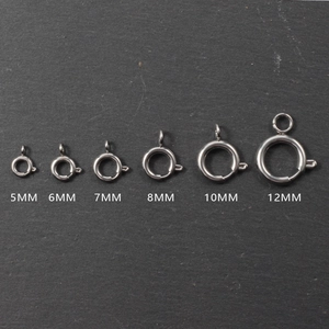 304 stainless steel spring ring clasps in six sizes for DIY jewelry making