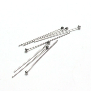 Polished stainless steel round head pins for DIY jewelry making and bead crafts