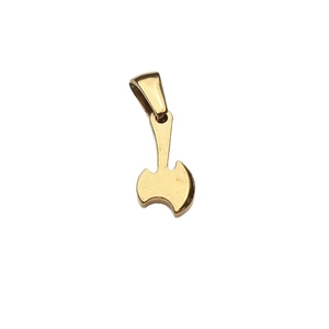Vintage style gold-plated double-sided axe pendant charm for necklaces and jewelry