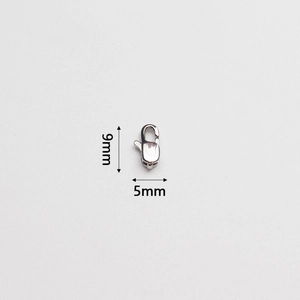 Conector de joyería de acero inoxidable 316 pulido con medidas de 9 mm por 5 mm