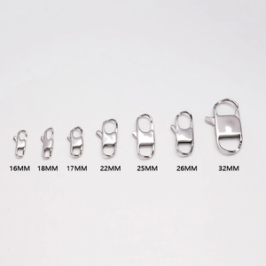 316L Stainless Steel Lobster Clasp High Polished Square Connection Buckle For DIY Jewelry Making Necklace Bracelet Finding