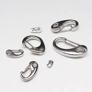 316 Stainless Steel Lobster Clasp Spring Hook For Jewelry Making DIY Keychain Polished Silver Connection Finding Hook