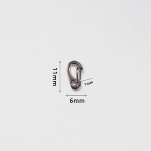 Technical detail of 11mm silver stainless steel lobster clasp for jewelry making