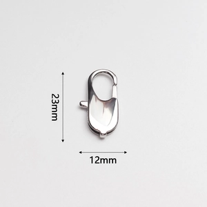 Cierre de Langosta de Acero Inoxidable Pulido para Fabricación de Joyas DIY Pulsera Collar Conector Hebilla Tono Plateado
