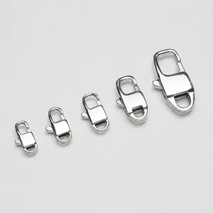 316 Stainless Steel Jewelry Lobster Clasp Connector High Gloss Polished Metal Buckle For Necklace Bracelet DIY Making Findings