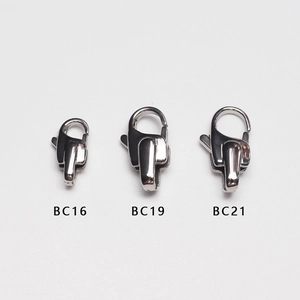 Polished 316 stainless steel lobster clasps in three sizes BC16 BC19 BC21 for DIY jewelry
