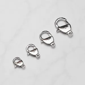 Polished Stainless Steel Lobster Clasp Jewelry Findings Connection Buckle For Necklace Bracelet DIY Jewelry Making Accessory