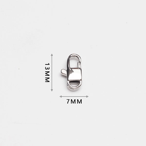 Detail shot of 13mm by 7mm stainless steel rectangle buckle for jewelry making
