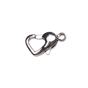 Cierre de mosquetón con forma de corazón de acero inoxidable pulido para joyería DIY