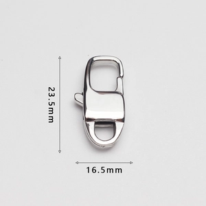 Detailed macro view showing the 23.5mm by 16.5mm stainless steel square connector buckle