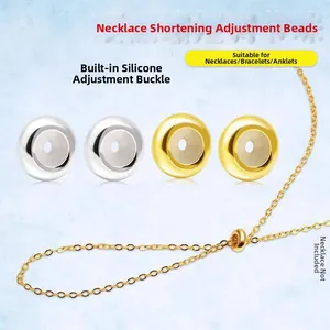 Adjustable stainless steel sizing beads with silicone core for necklaces and bracelets